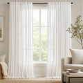 Sheer white curtains 2 panels