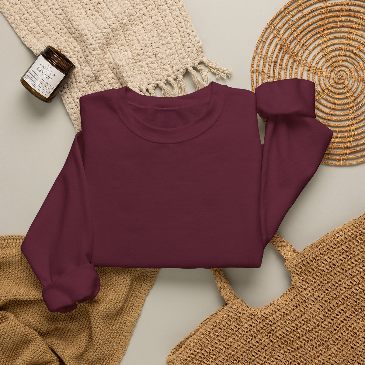 Voodoo Cuisine Everyday | Full-back Seal Gildan 18000 Crewneck (Navy / Maroon / Forest Green)