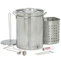 Stainless 30qt fryer and boil pot with cover and skimmer
