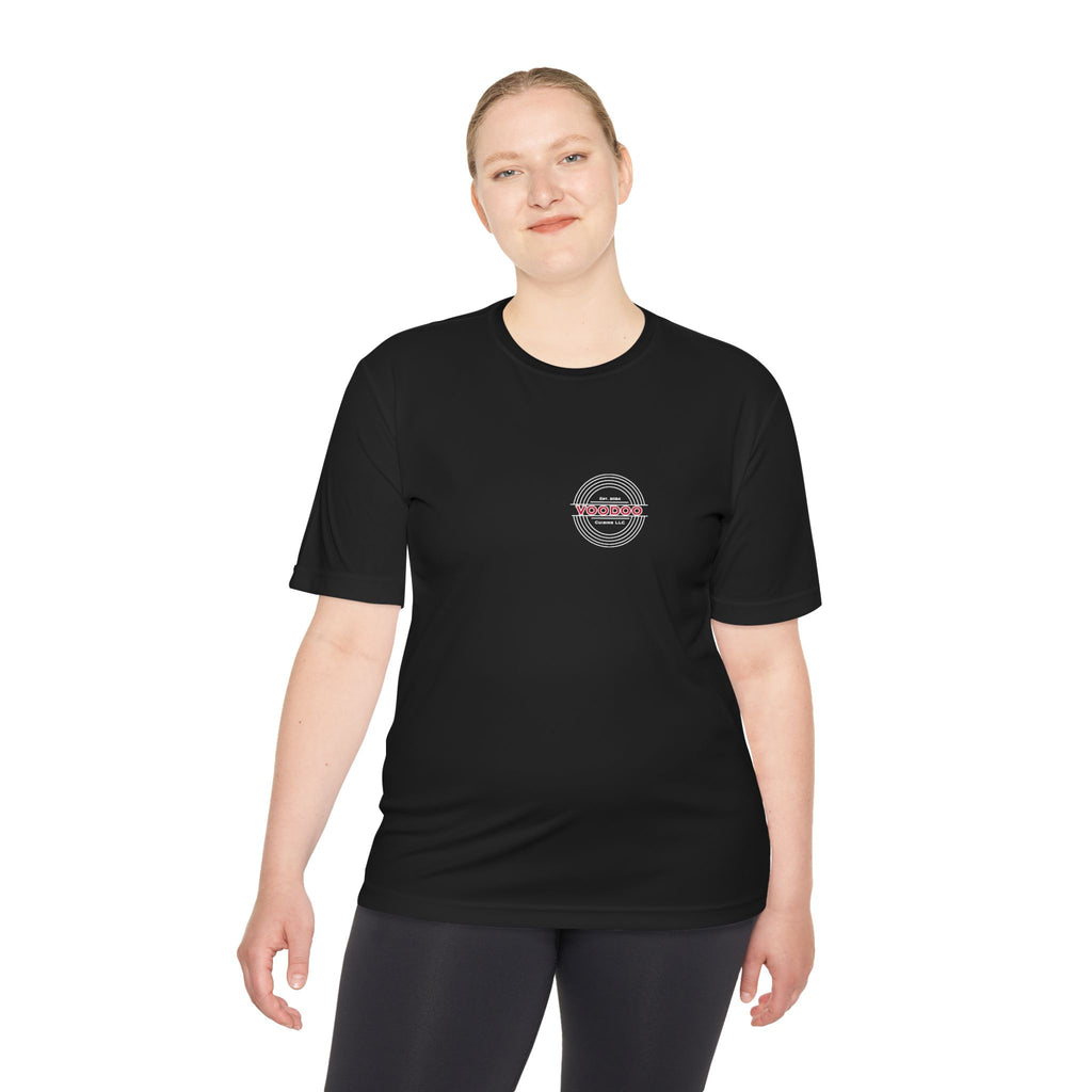 Voodoo Cuisine Women's Dri-Fit Tee — Left Chest (Black)