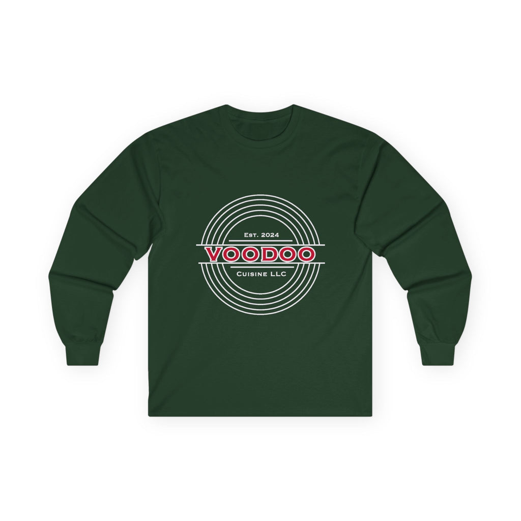 Voodoo Cuisine Everyday | Left-chest Seal Gildan 2400 Long Sleeve (Navy / Maroon / Forest Green)
