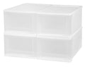 Stackable clear storage drawers 4 pack