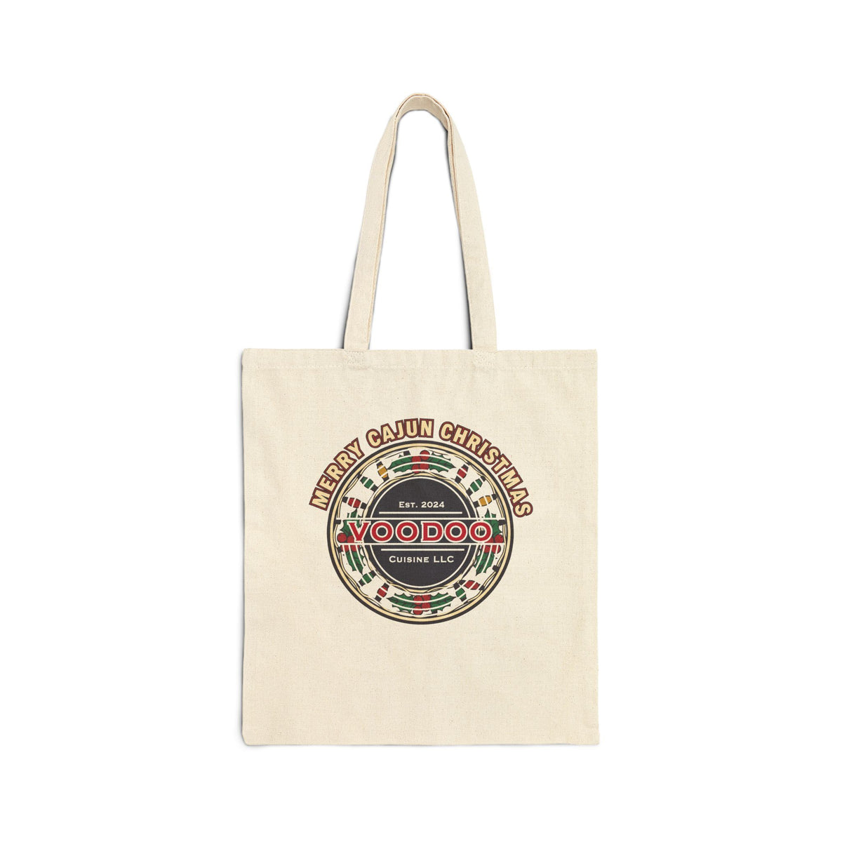 Cajun Christmas Seal Canvas Tote – Merry Cajun Christmas Voodoo Cuisine