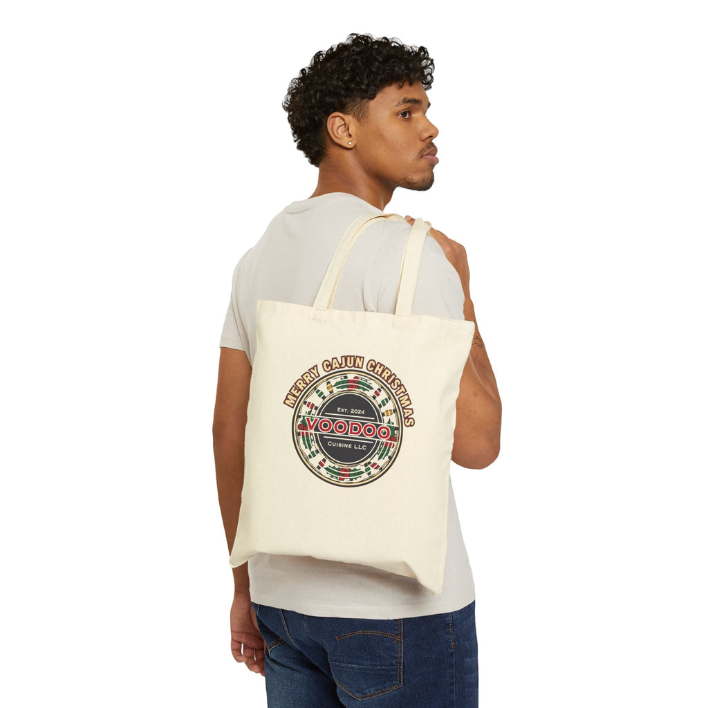 Cajun Christmas Seal Canvas Tote – Merry Cajun Christmas Voodoo Cuisine