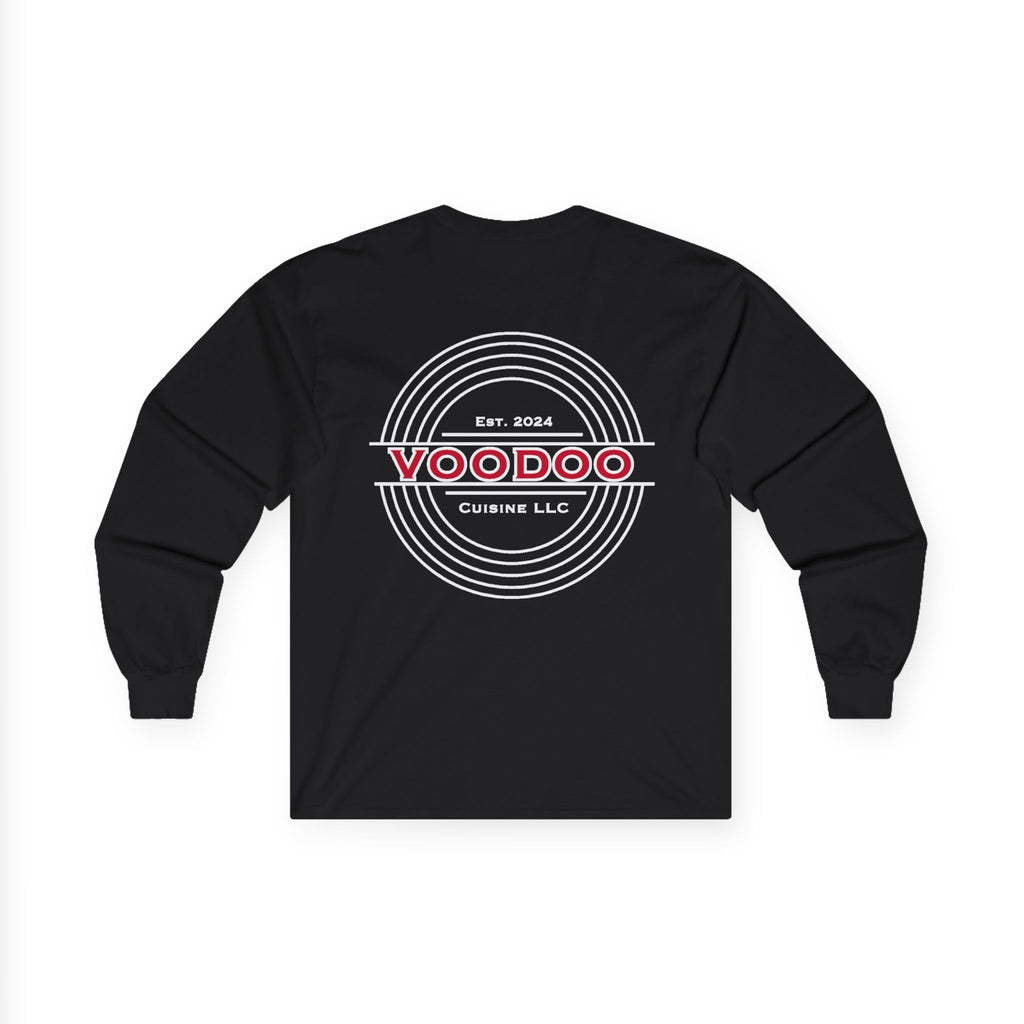 Voodoo Cuisine Women's Dri-Fit Long Sleeve — Left Chest (Black)