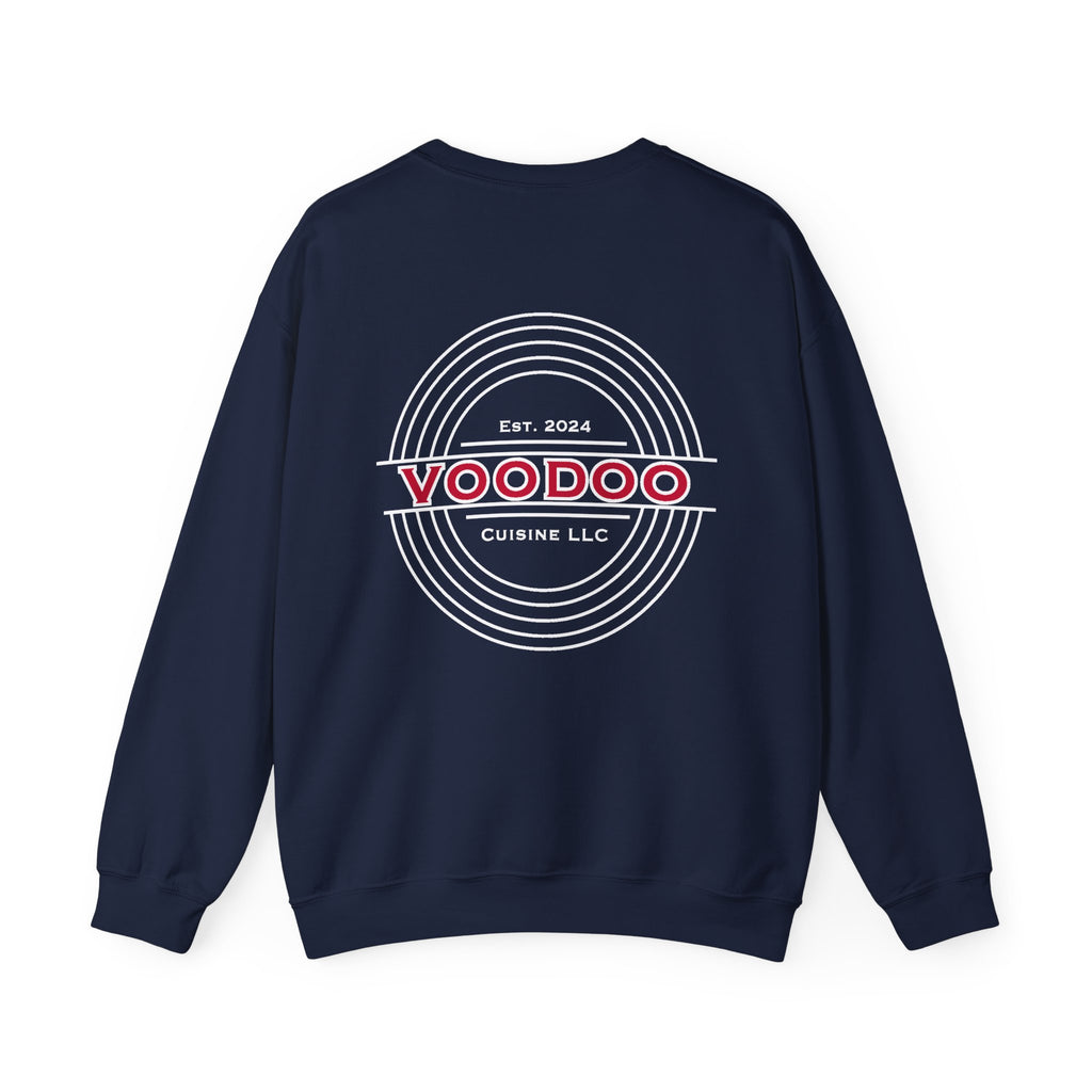 Voodoo Cuisine Everyday | Full-back Seal Gildan 18000 Crewneck (Navy / Maroon / Forest Green)