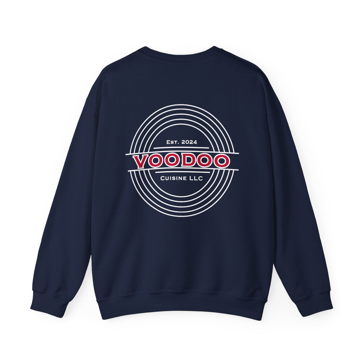 Voodoo Cuisine Everyday | Full-back Seal Gildan 18000 Crewneck (Navy / Maroon / Forest Green)