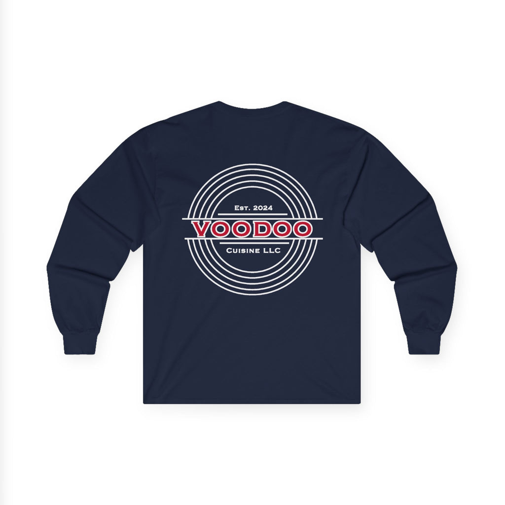 Voodoo Cuisine Women's Dri-Fit Long Sleeve — Left Chest (Black)