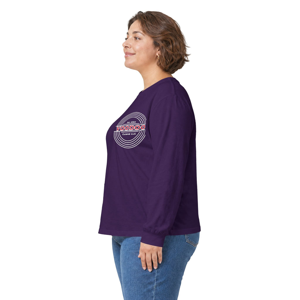 Voodoo Cuisine Women's Dri-Fit Long Sleeve — Left Chest (Black)