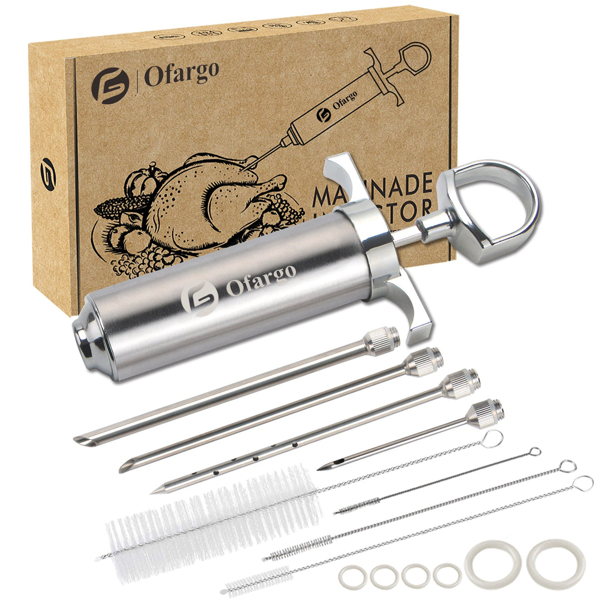 Stainless meat injector kit