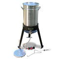 30qt seafood boil and fryer pot set with burner