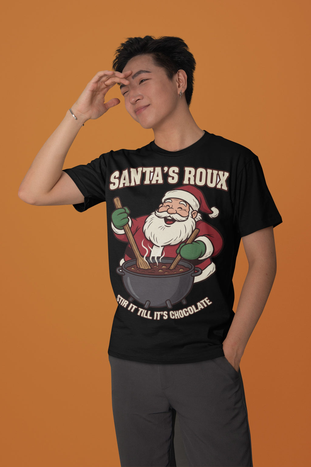Christmas T-Shirt Santa's Roux Funny Cajun Cooking Graphic Tee – Voodoo Cuisine