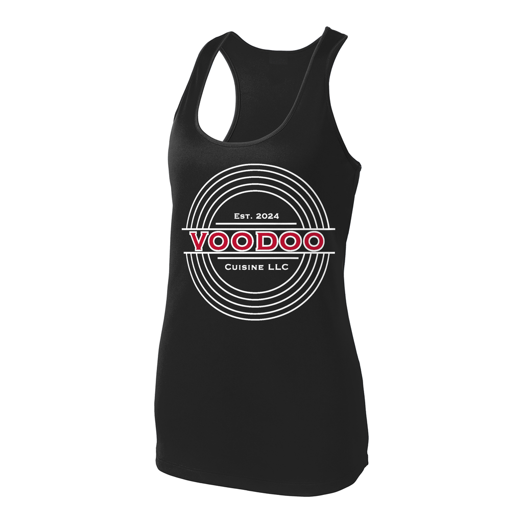 Voodoo Cuisine Women's Performance Racerback Tank - Center Seal