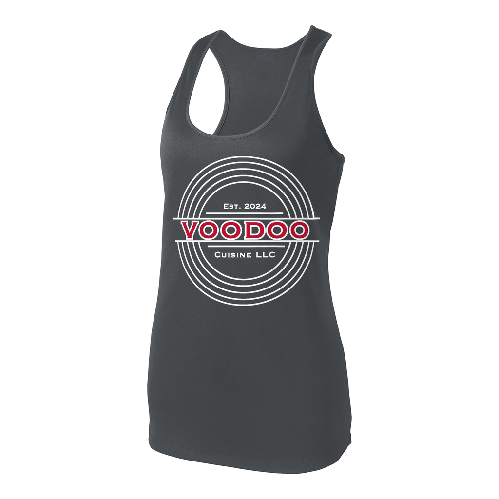 Voodoo Cuisine Women's Performance Racerback Tank - Center Seal