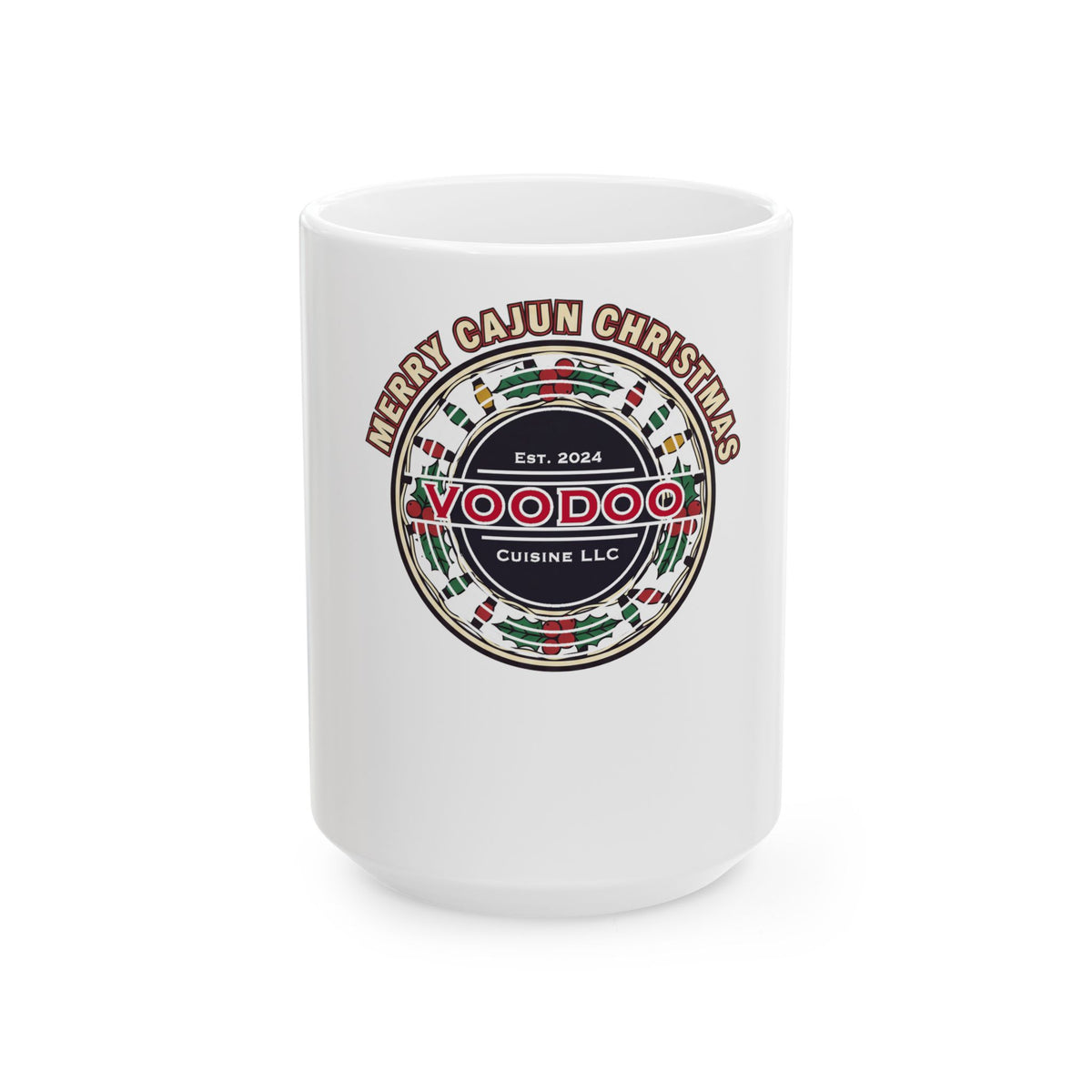 Cajun Christmas Seal Ceramic Mug – Merry Cajun Christmas Voodoo Cuisine