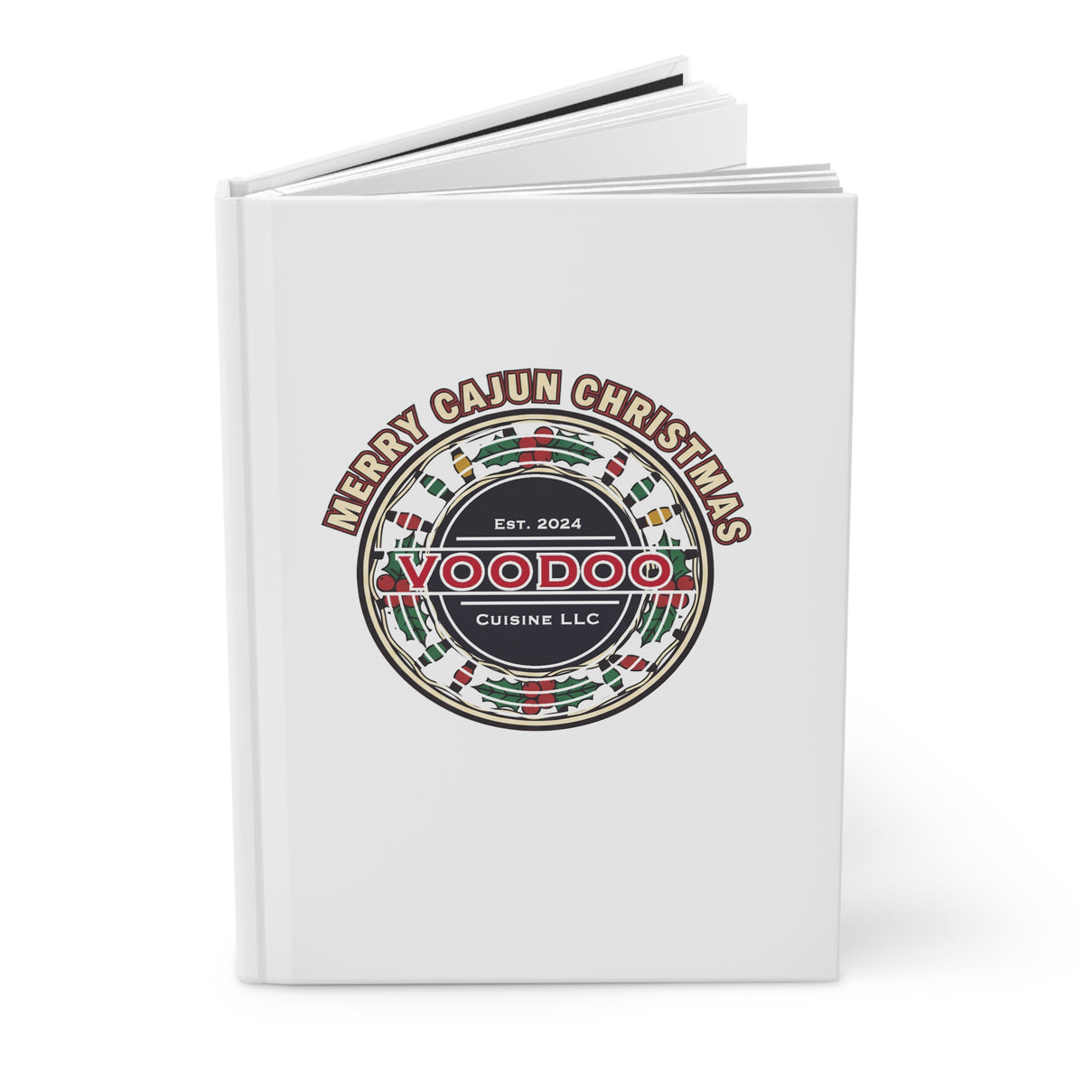 Cajun Christmas Seal Hardcover Journal – Merry Cajun Christmas Voodoo Cuisine