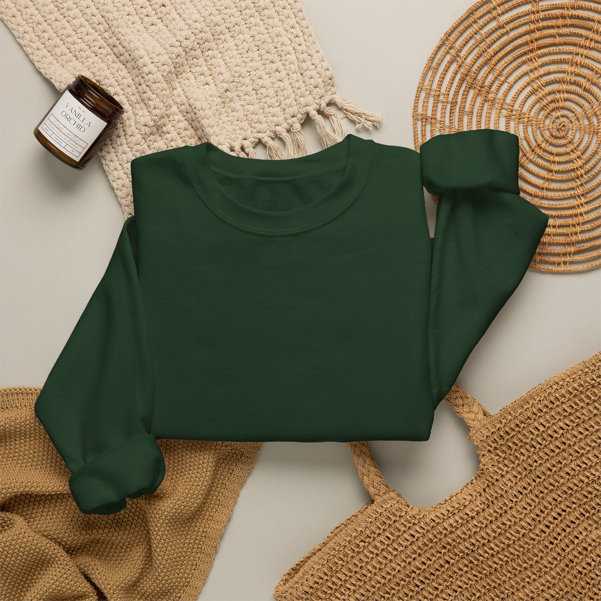 Voodoo Cuisine Everyday | Full-back Seal Gildan 18000 Crewneck (Navy / Maroon / Forest Green)