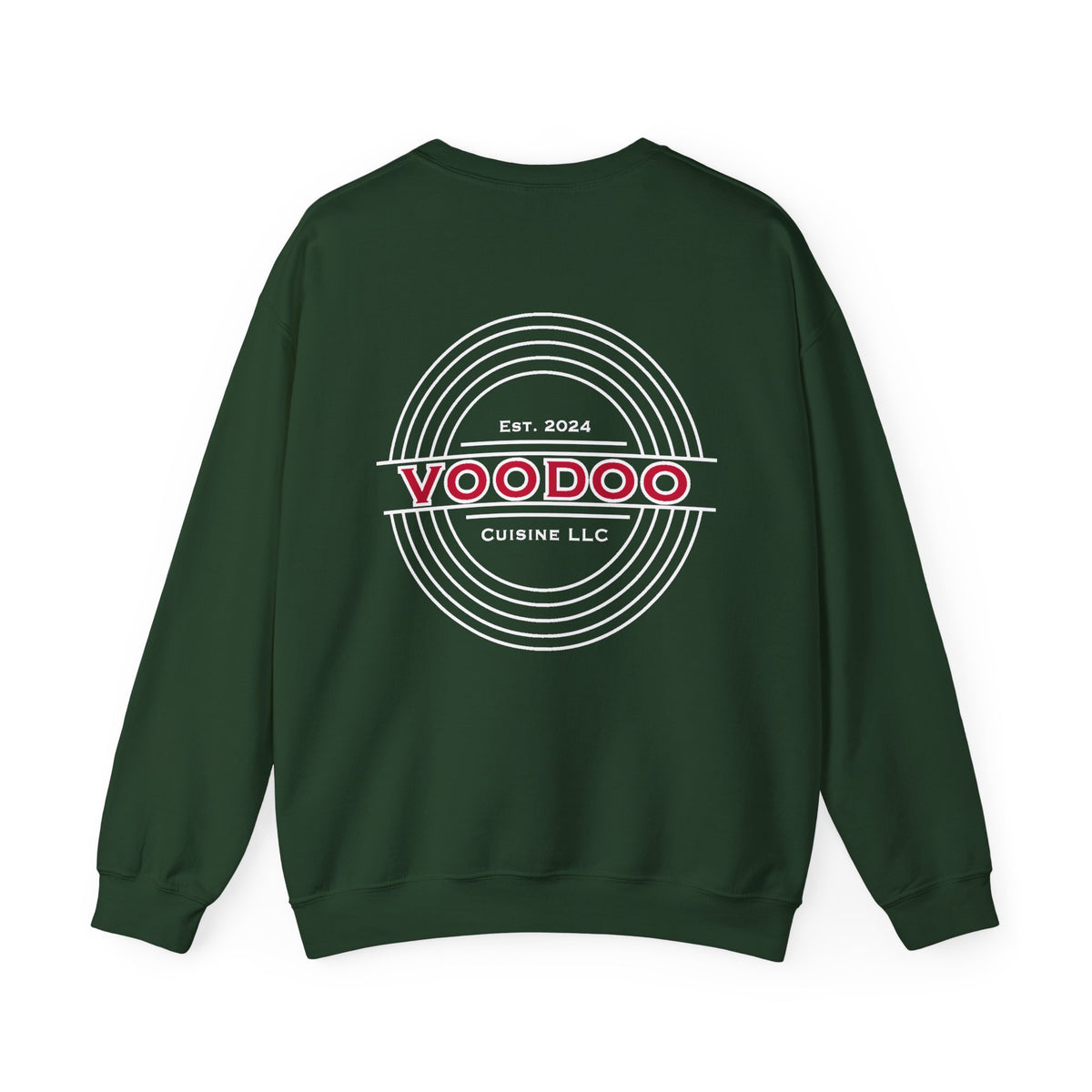 Voodoo Cuisine Everyday | Full-back Seal Gildan 18000 Crewneck (Navy / Maroon / Forest Green)