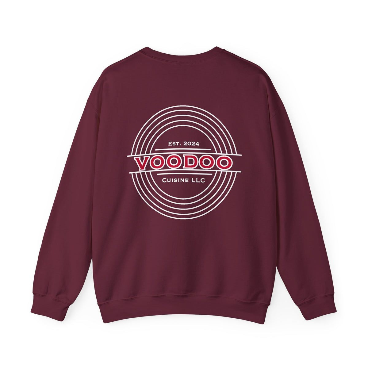 Voodoo Cuisine Everyday | Full-back Seal Gildan 18000 Crewneck (Navy / Maroon / Forest Green)