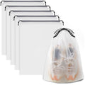 Clear drawstring travel shoe bags