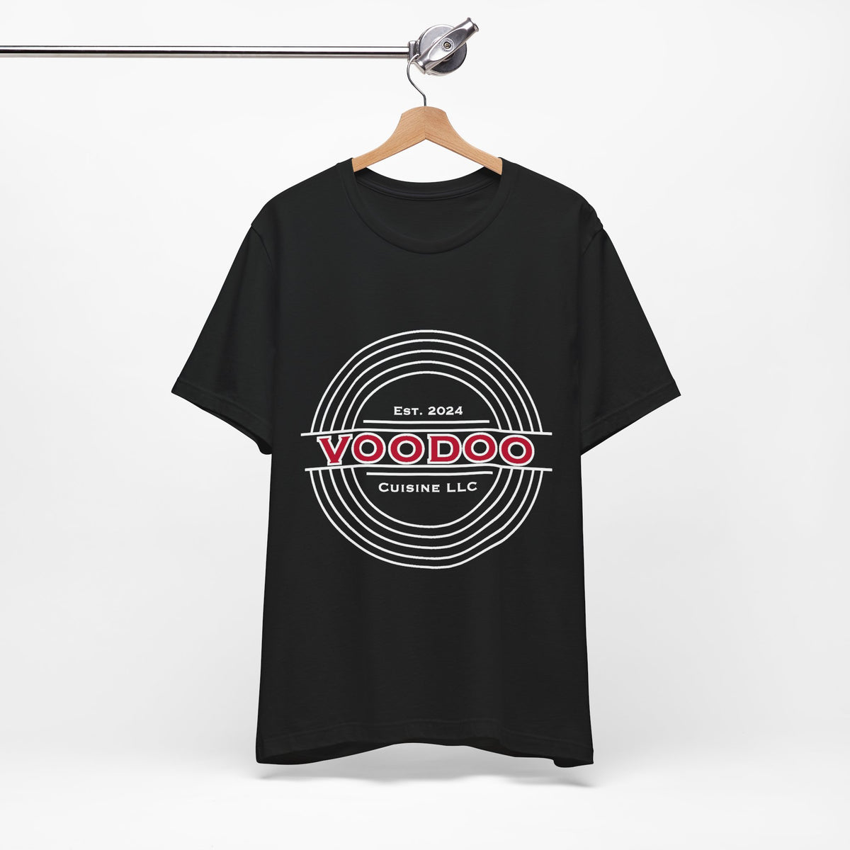 Voodoo Cuisine Everyday | Front-Center Seal Tee (Black)