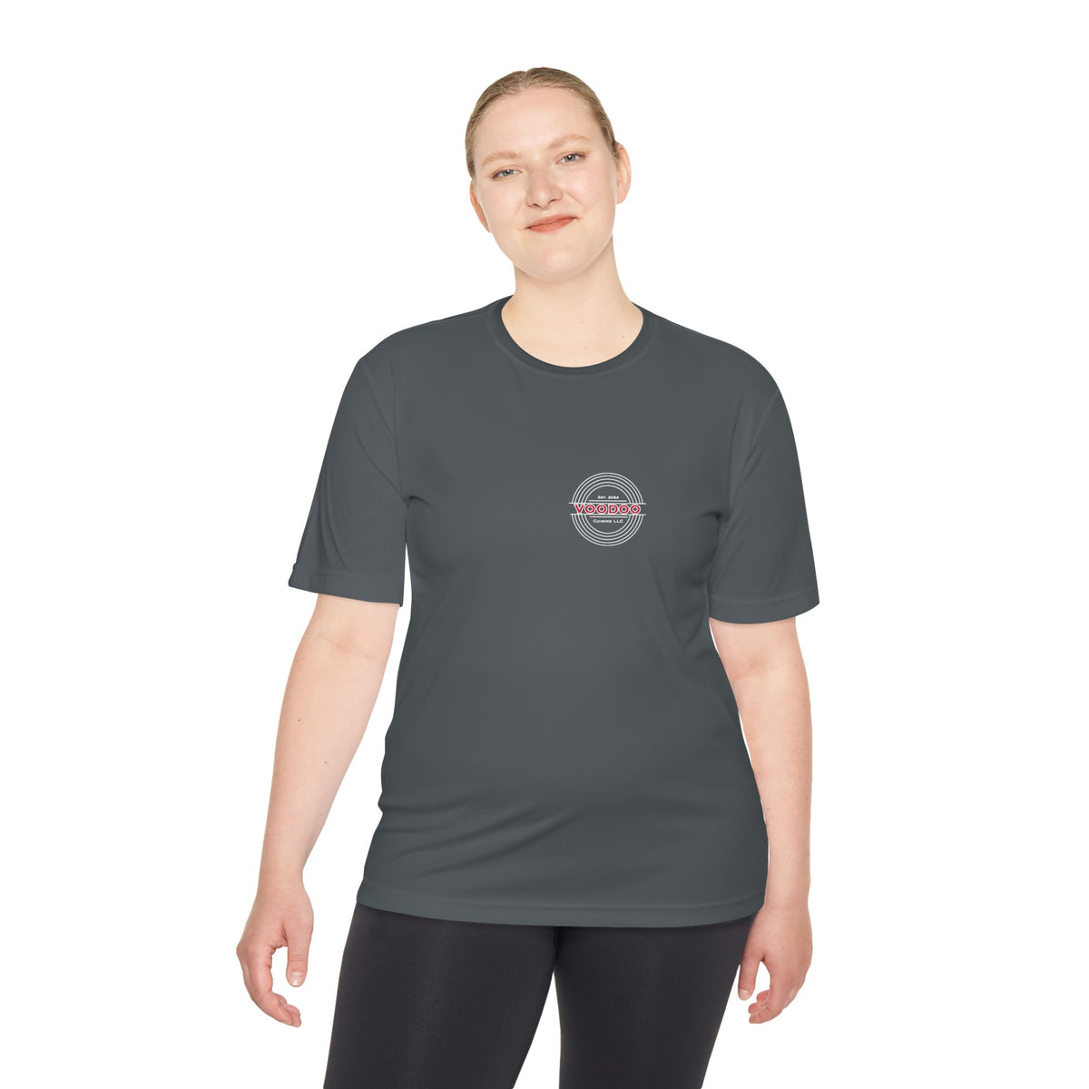 Voodoo Cuisine Women's Dri-Fit Tee — Left Chest (Black)