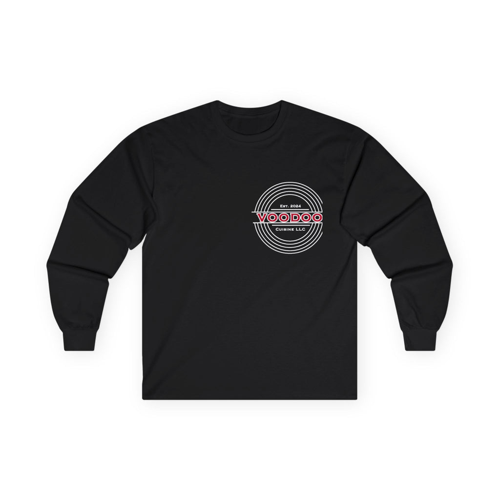 Voodoo Cuisine Women's Dri-Fit Long Sleeve — Left Chest (Black)