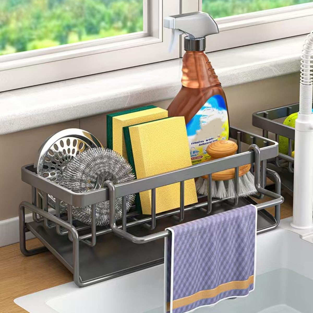 Sink Caddy with Self-Draining Tray