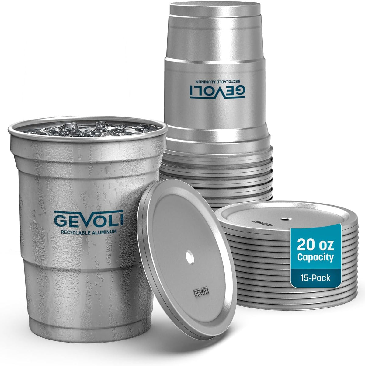 Aluminum Reusable 20oz Party Cups