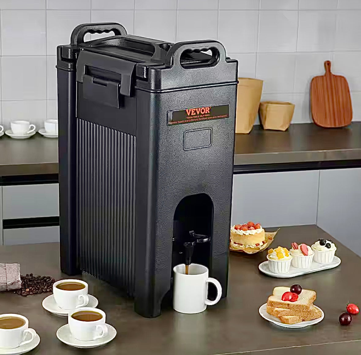 Insulated beverage dispenser with spout