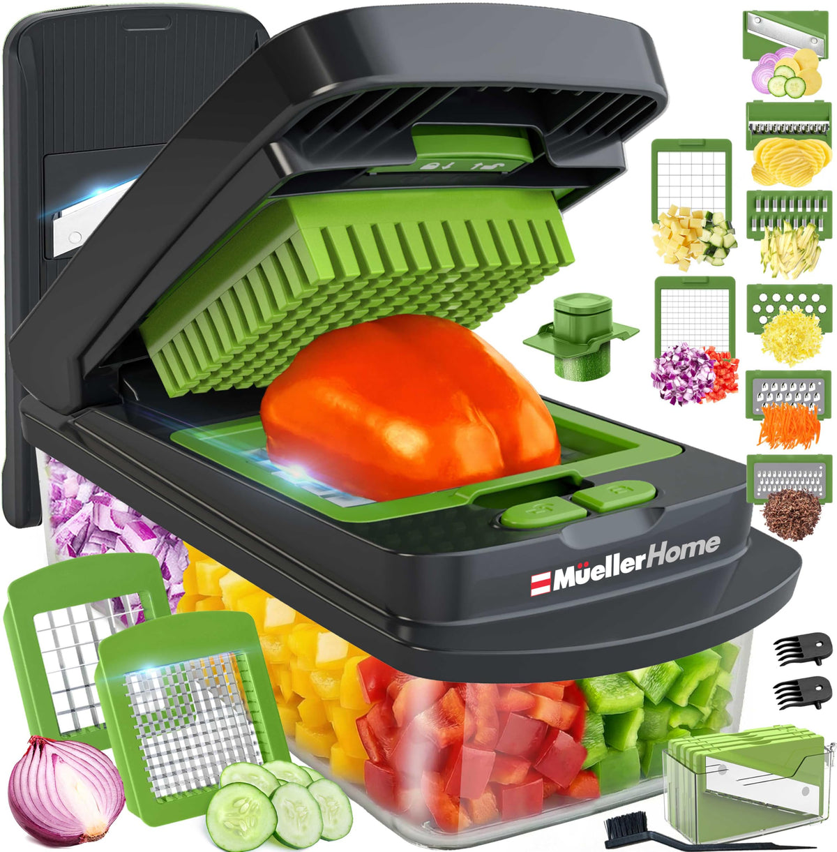 10-in-1 vegetable chopper with container