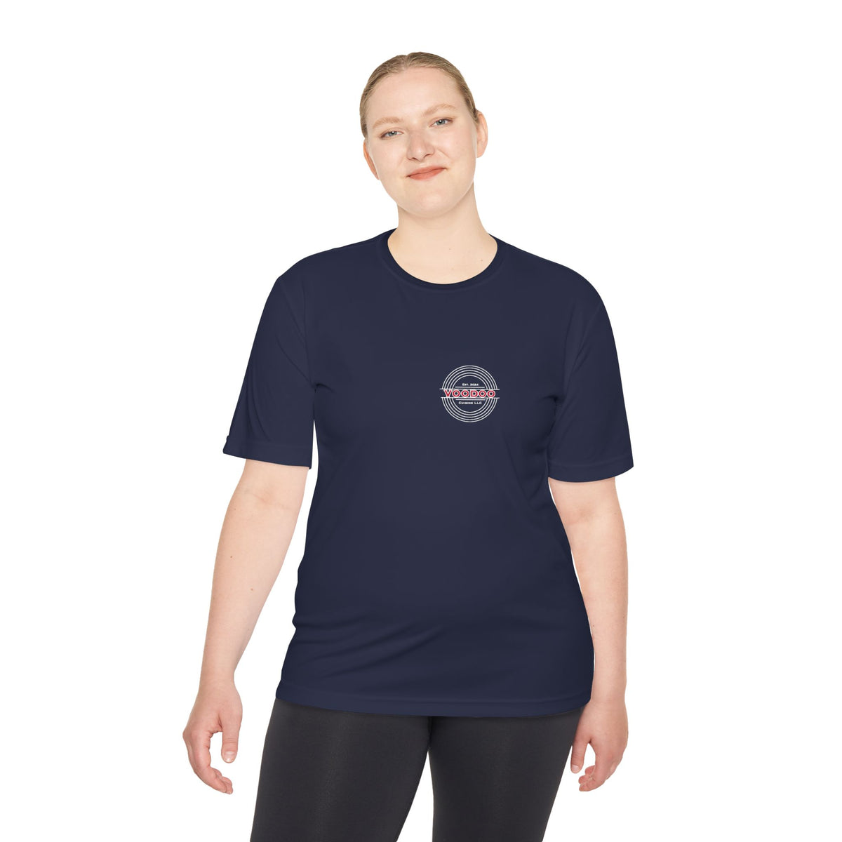 Voodoo Cuisine Women's Dri-Fit Tee — Left Chest (Black)