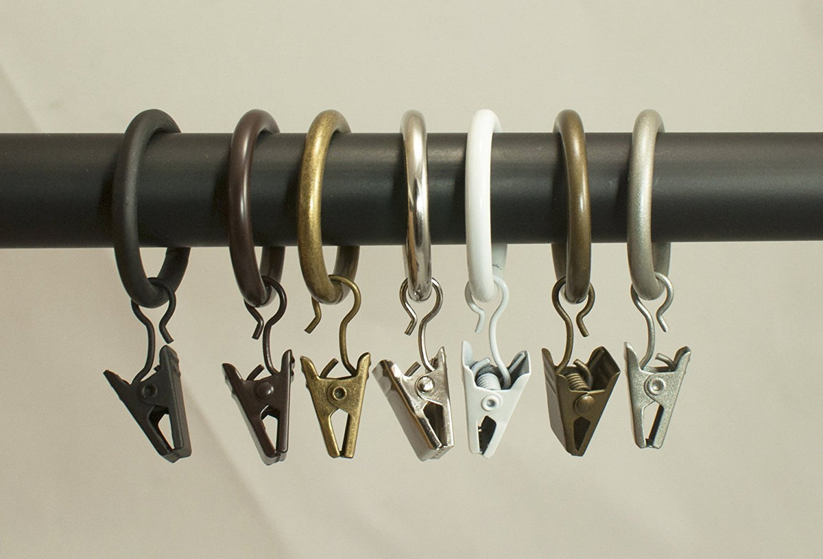 Metal curtain clip rings 40 pack