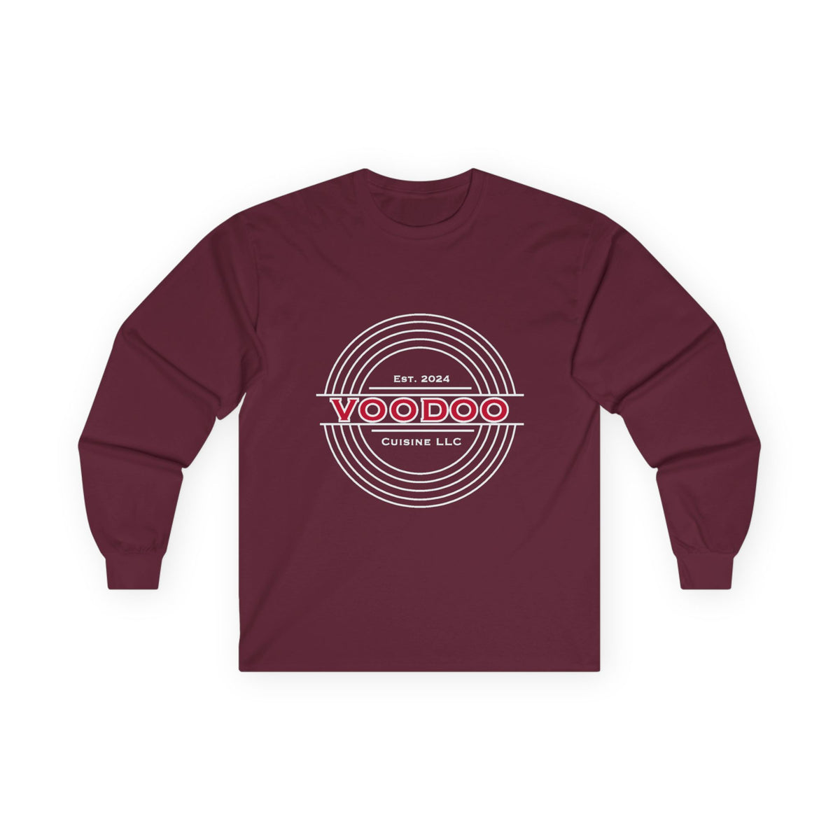 Voodoo Cuisine Everyday | Left-chest Seal Gildan 2400 Long Sleeve (Navy / Maroon / Forest Green)