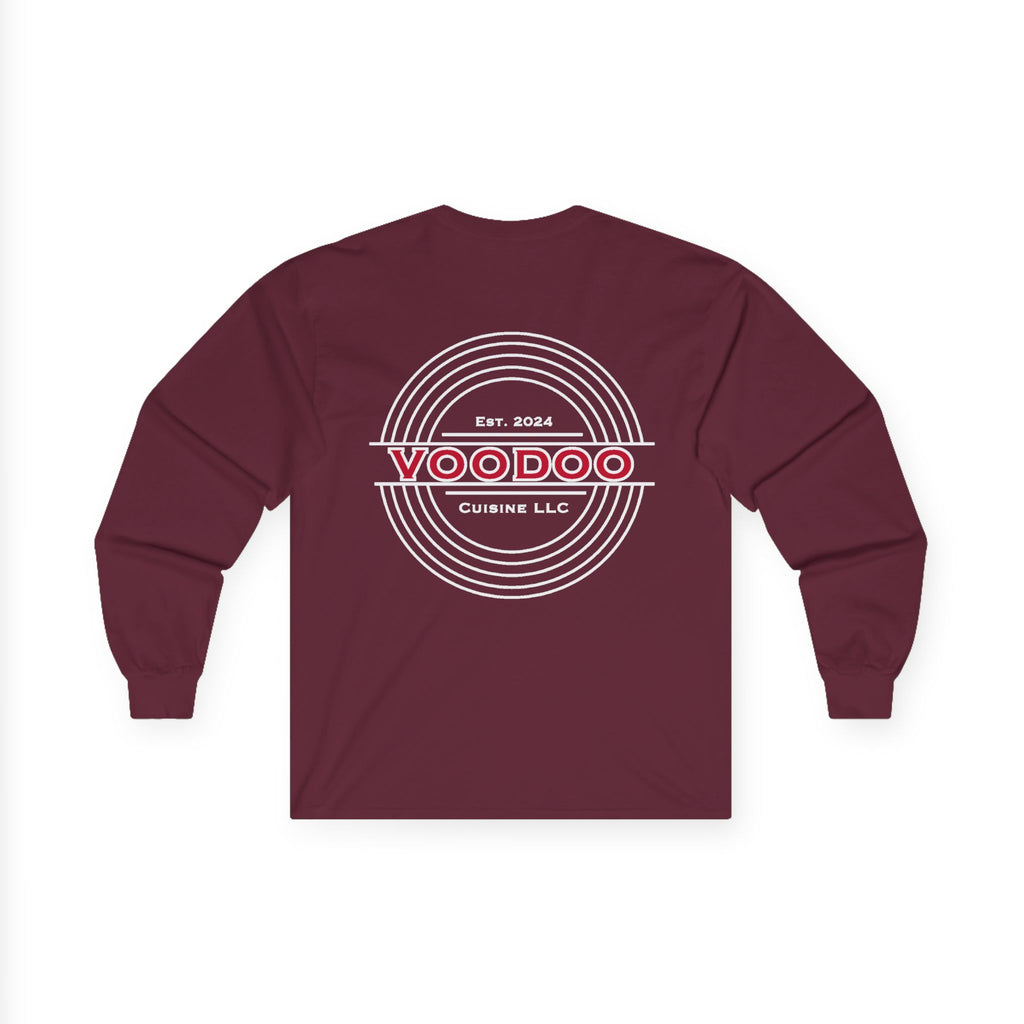 Voodoo Cuisine Women's Dri-Fit Long Sleeve — Left Chest (Black)