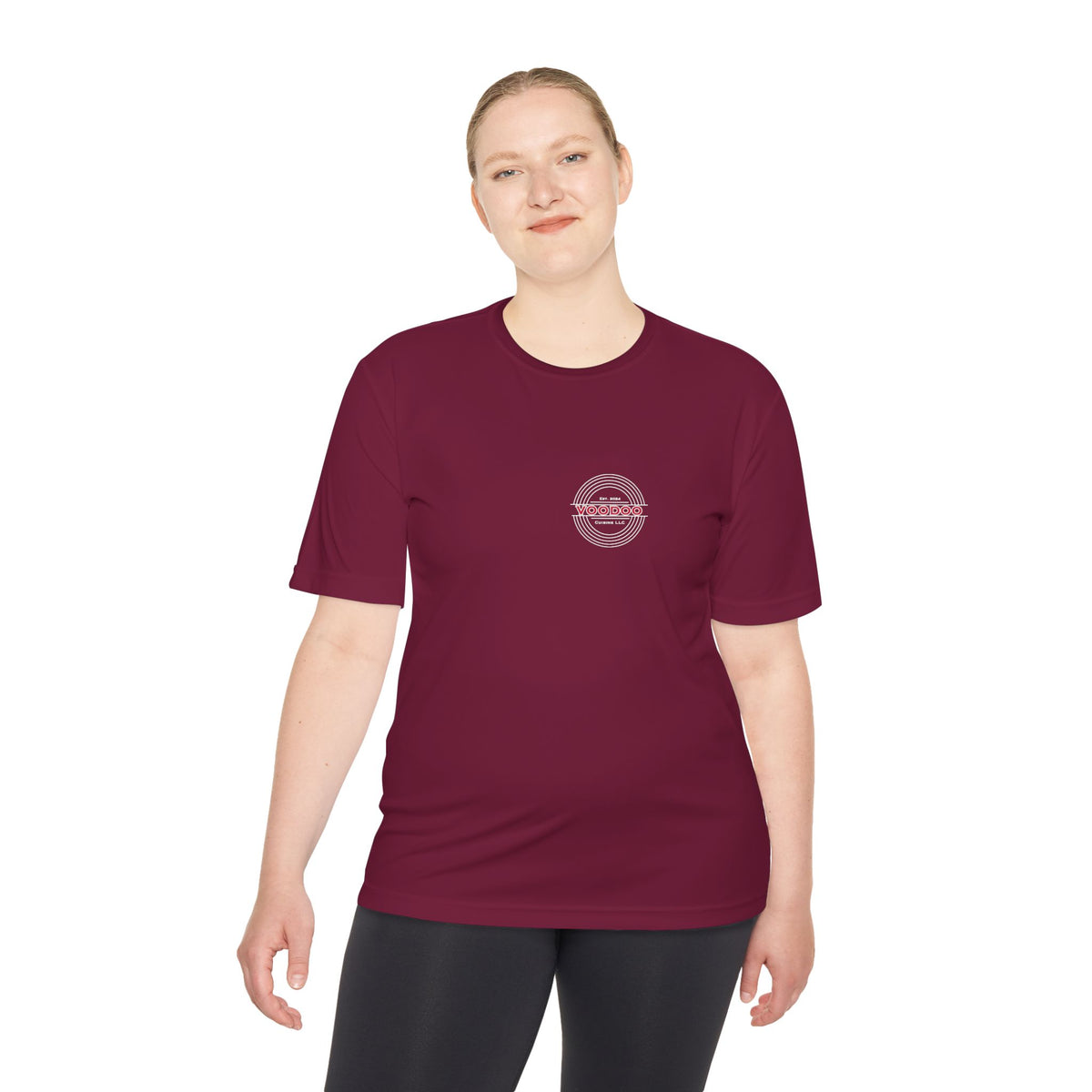 Voodoo Cuisine Women's Dri-Fit Tee — Left Chest (Black)