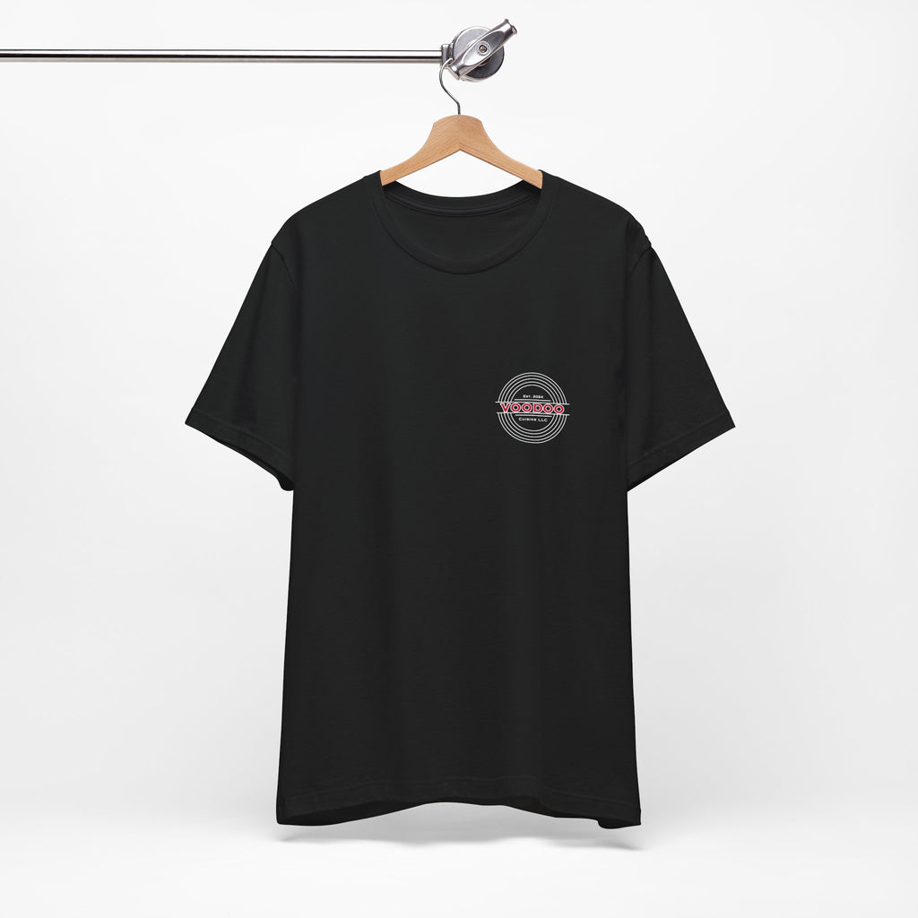 Voodoo Cuisine Everyday Tee — Left Chest Logo (Black)
