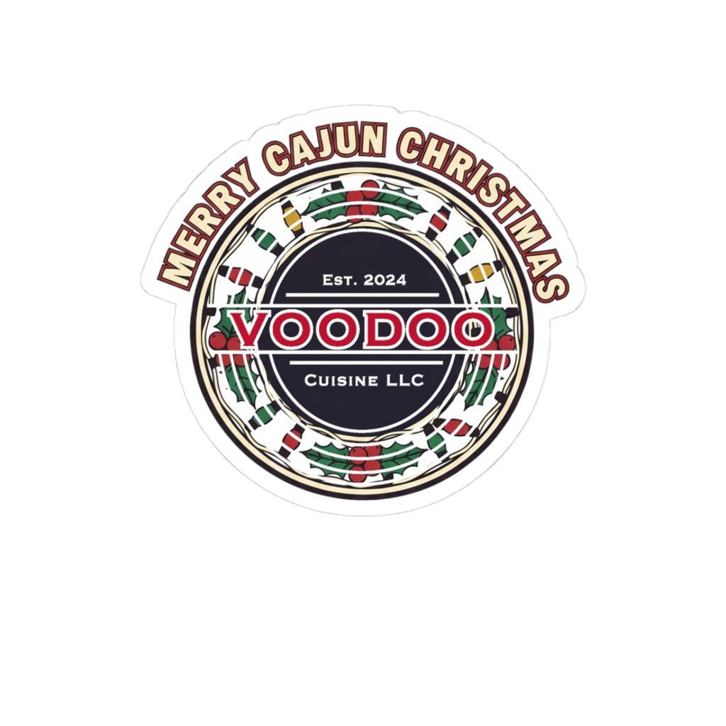 Cajun Christmas Seal Kiss-Cut Stickers – Merry Cajun Christmas Voodoo Cuisine