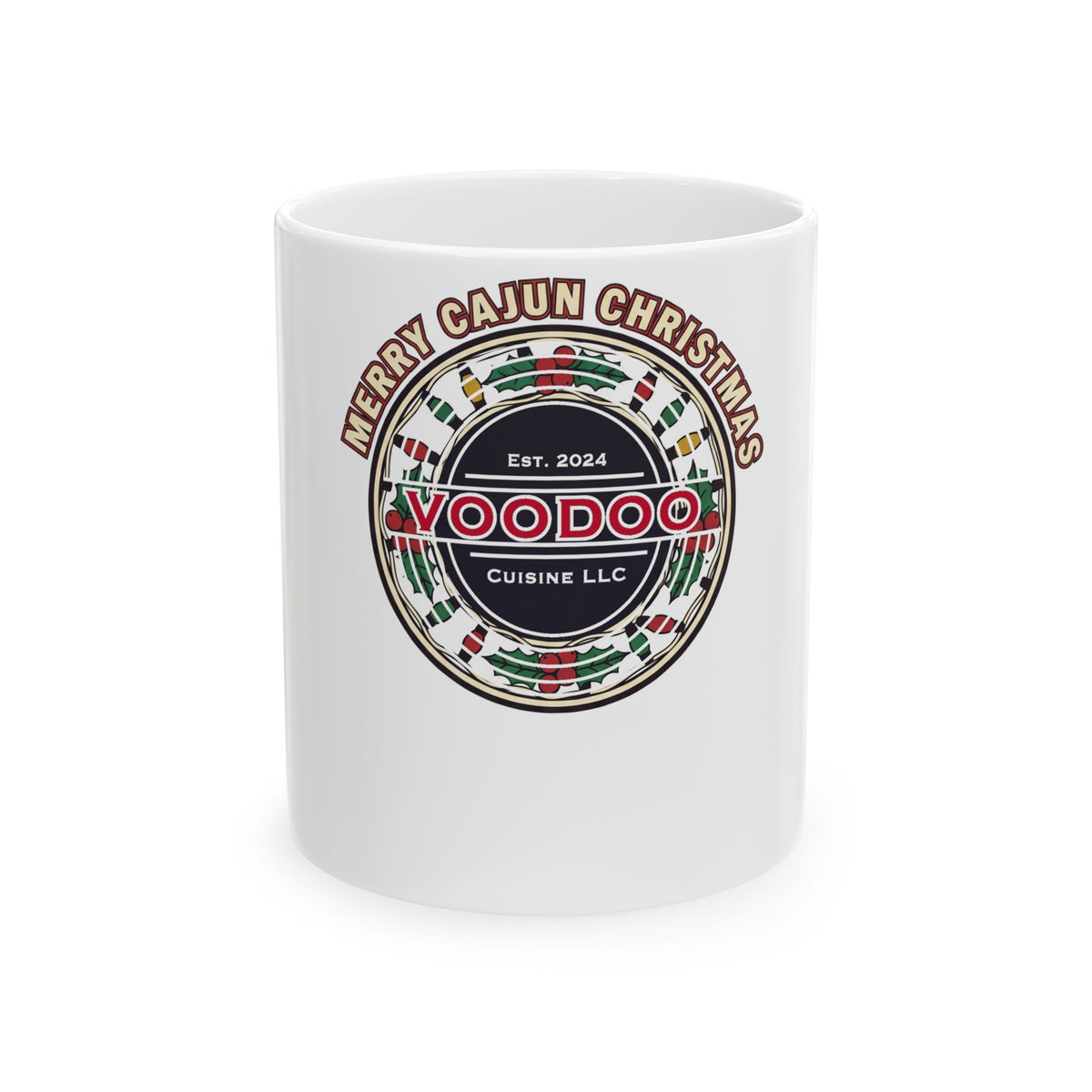 Cajun Christmas Seal Ceramic Mug – Merry Cajun Christmas Voodoo Cuisine