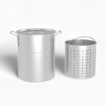 Aluminum 30qt boil pot with strainer basket