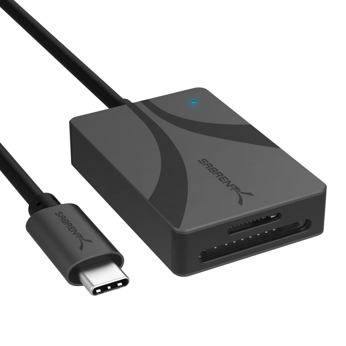 USB-C dual slot SD and microSD card reader