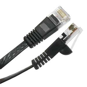 Flat Cat6 ethernet patch cable with RJ45 plugs