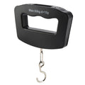 Black digital hanging fish scale with hook and LCD display