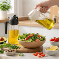 Glass 2-in-1 oil sprayer and pourer