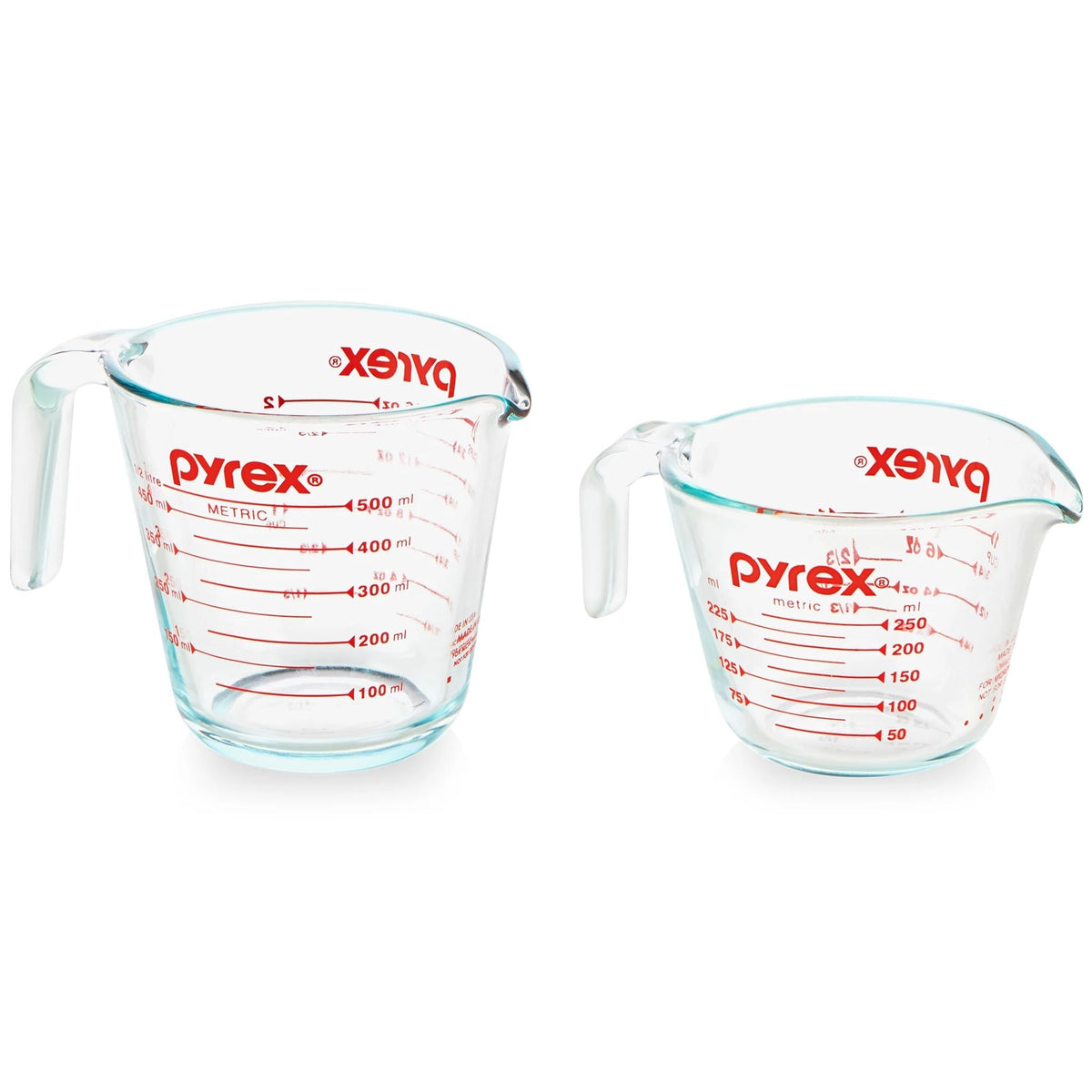 Glass measuring cup set