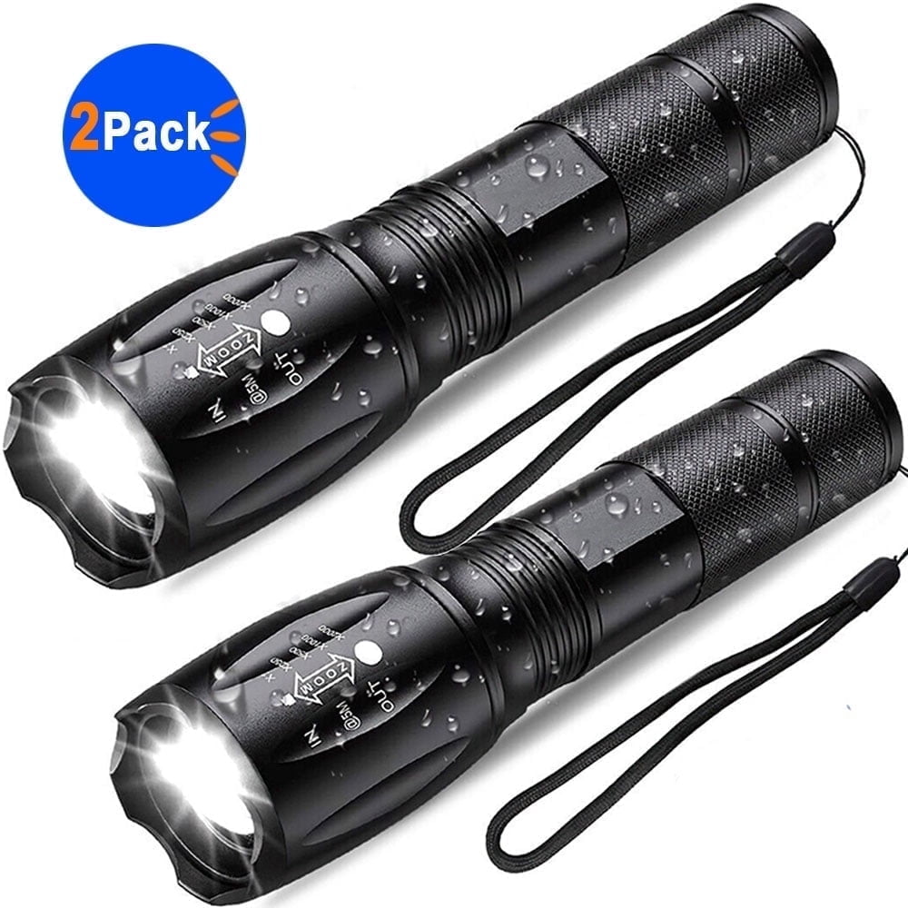 Rechargeable LED Flashlight 2pk