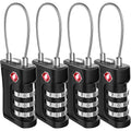TSA-Accepted Cable Luggage Locks 4pk