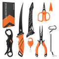 Fishing Tool Set with Pliers, Fillet Knife and Lip Gripper