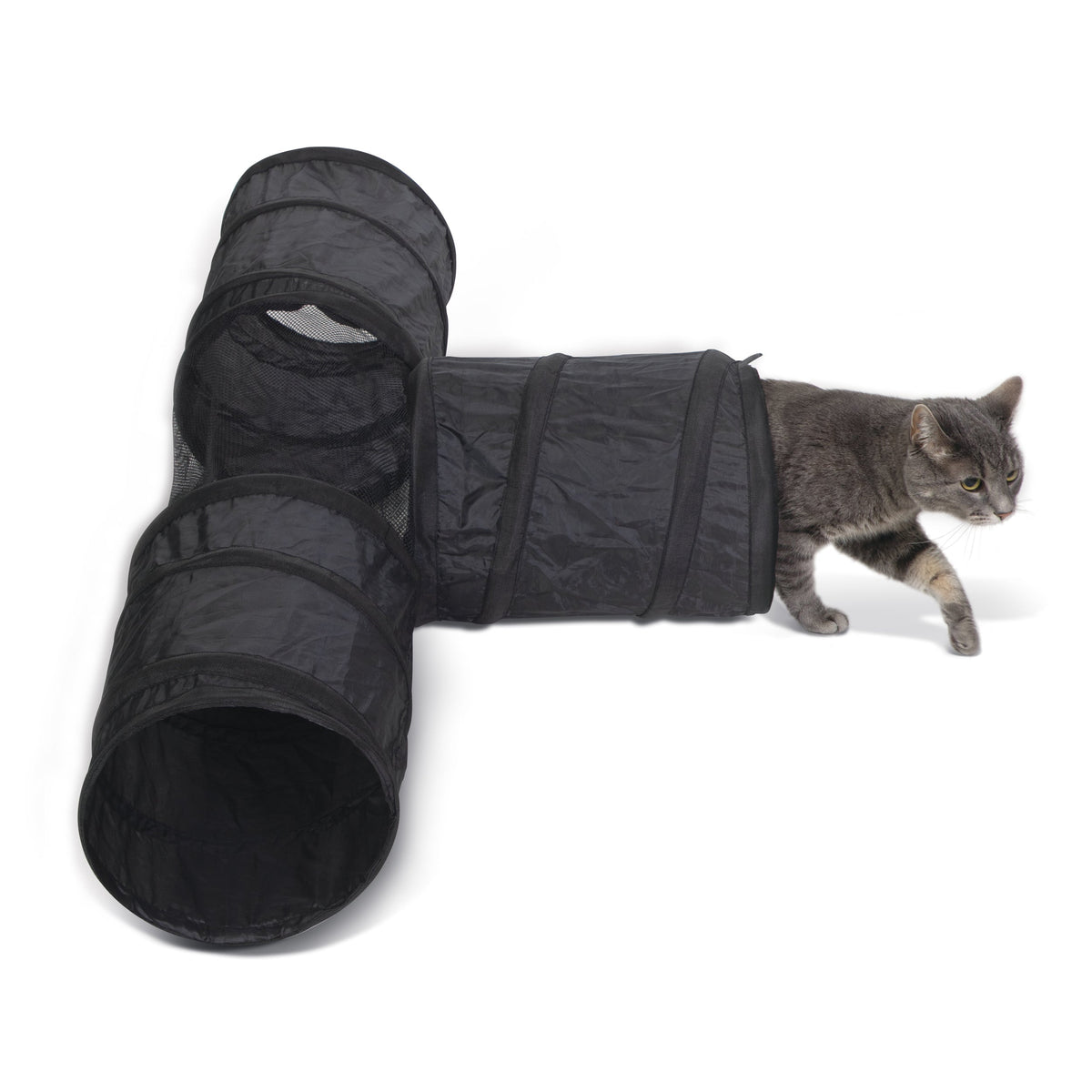 Collapsible 3-way cat tunnel