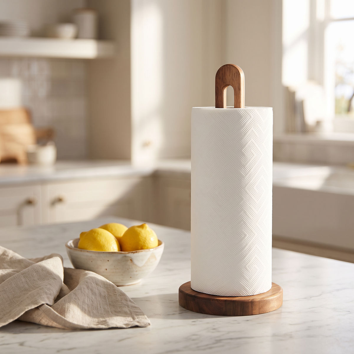 Standing paper towel holder